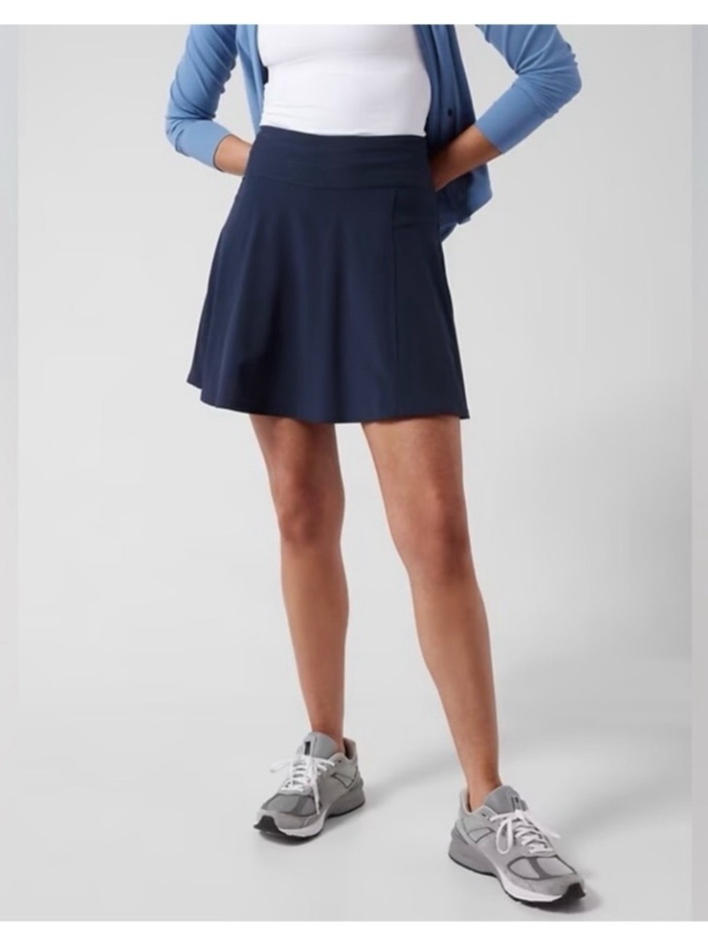 Athleta All Day Navy
Blue A-Line Stretch Skort